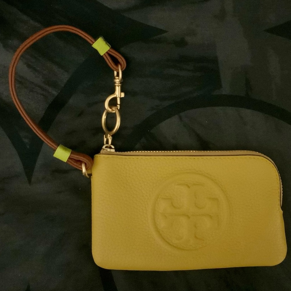 Tory Burch Authentic Leather Color Block Zip Card… - image 11